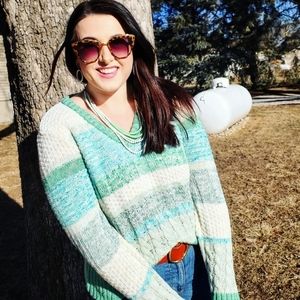 Cabi Mix Stitch V-Neck